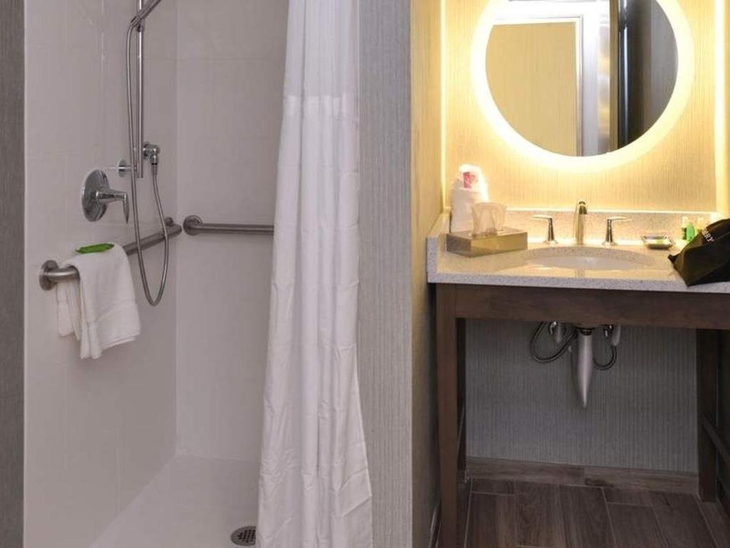 Bathroom and sink with mirror